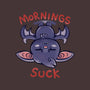 Mornings Suck Bat-none stretched canvas-TechraNova
