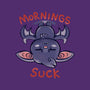 Mornings Suck Bat-womens fitted tee-TechraNova