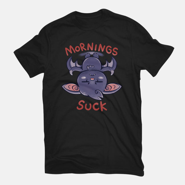 Mornings Suck Bat-womens fitted tee-TechraNova