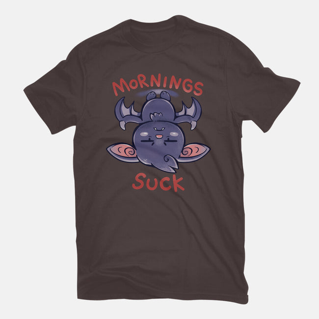 Mornings Suck Bat-womens basic tee-TechraNova