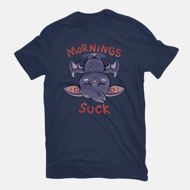 Mornings Suck Bat-womens fitted tee-TechraNova