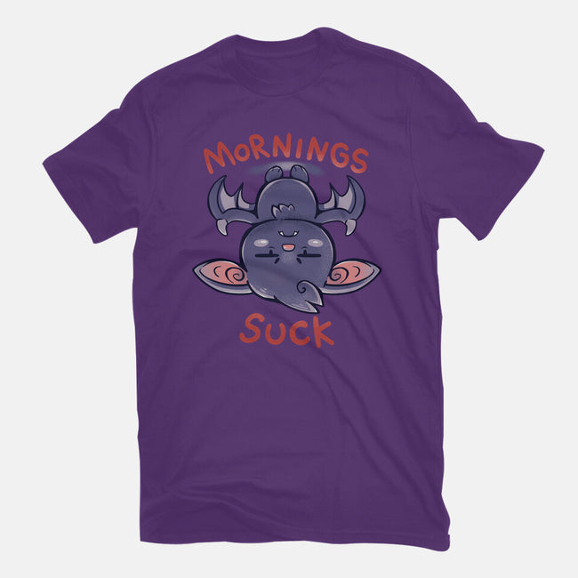 Mornings Suck Bat-womens fitted tee-TechraNova