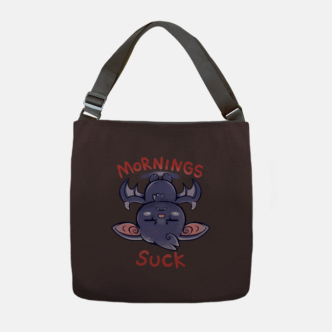 Mornings Suck Bat-none adjustable tote bag-TechraNova