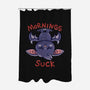 Mornings Suck Bat-none polyester shower curtain-TechraNova