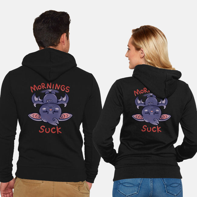 Mornings Suck Bat-unisex zip-up sweatshirt-TechraNova