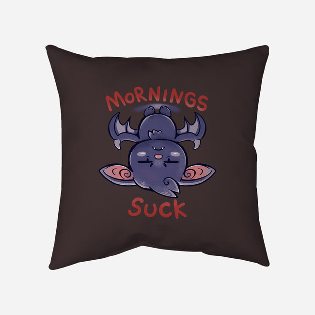 Mornings Suck Bat-none removable cover w insert throw pillow-TechraNova
