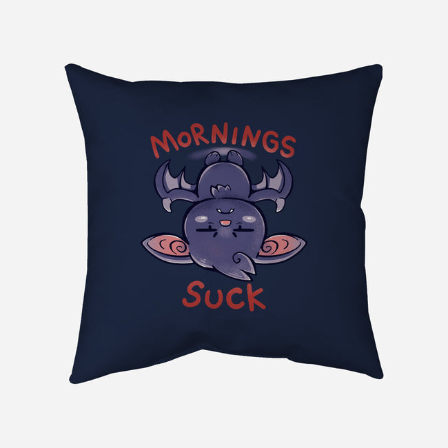 Mornings Suck Bat-none removable cover w insert throw pillow-TechraNova