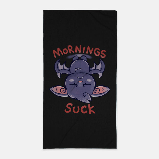 Mornings Suck Bat-none beach towel-TechraNova