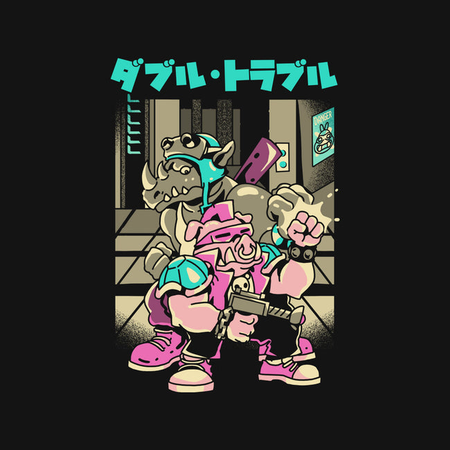 Trouble In Double-baby basic tee-Sketchdemao