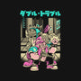 Trouble In Double-mens basic tee-Sketchdemao