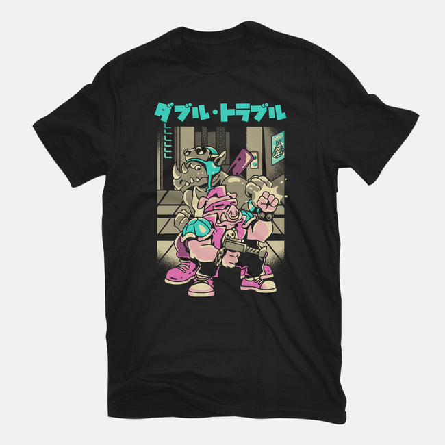 Trouble In Double-mens premium tee-Sketchdemao