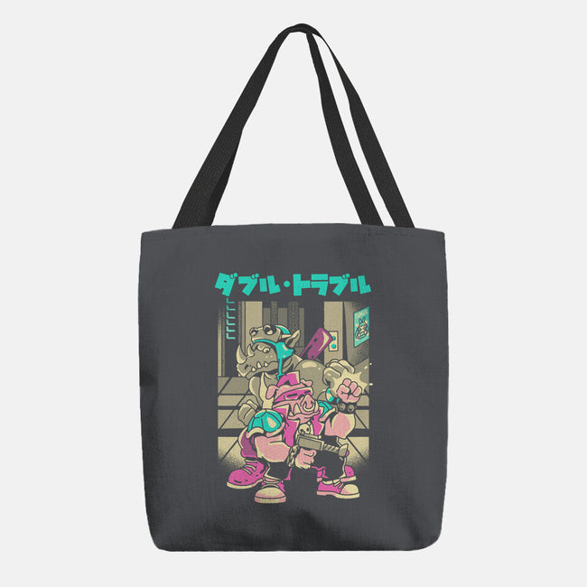 Trouble In Double-none basic tote bag-Sketchdemao