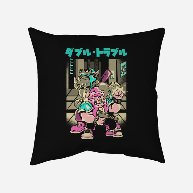 Trouble In Double-none removable cover throw pillow-Sketchdemao