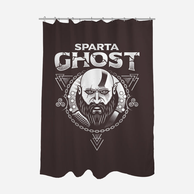 Sparta Ghost-none polyester shower curtain-Logozaste