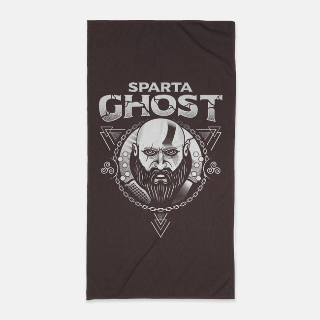 Sparta Ghost-none beach towel-Logozaste