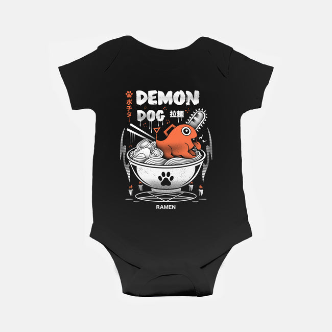 Demon Dog Ramen-baby basic onesie-Logozaste