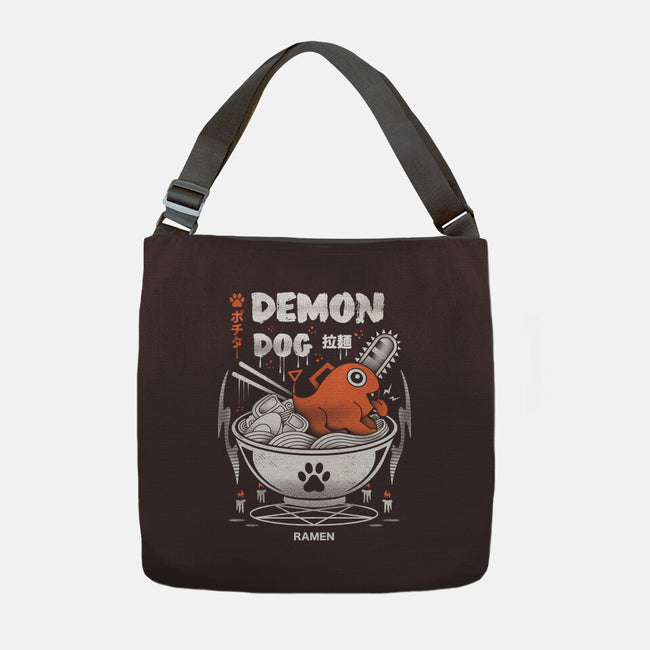 Demon Dog Ramen-none adjustable tote bag-Logozaste