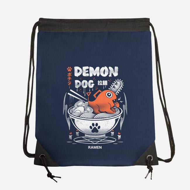 Demon Dog Ramen-none drawstring bag-Logozaste
