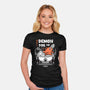 Demon Dog Ramen-womens fitted tee-Logozaste