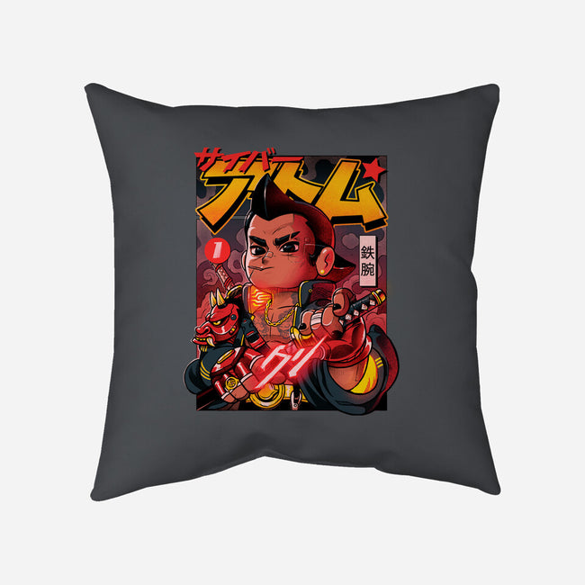 Cyber Atomu-none removable cover throw pillow-Bruno Mota