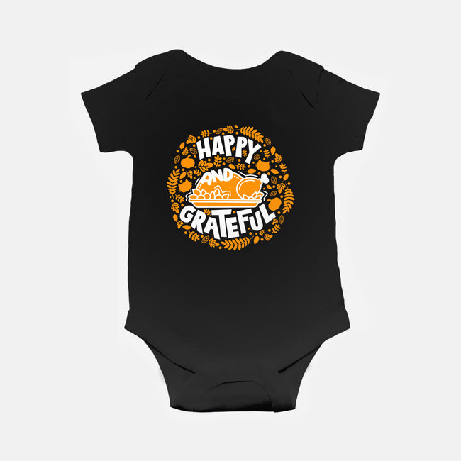 Happy And Grateful-baby basic onesie-bloomgrace28