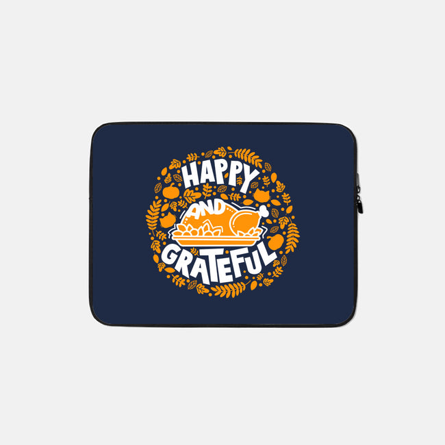 Happy And Grateful-none zippered laptop sleeve-bloomgrace28