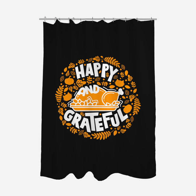 Happy And Grateful-none polyester shower curtain-bloomgrace28