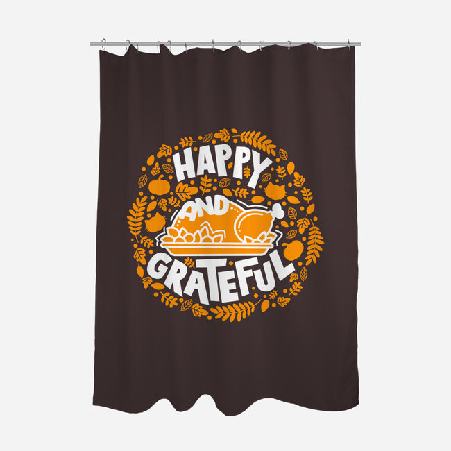 Happy And Grateful-none polyester shower curtain-bloomgrace28