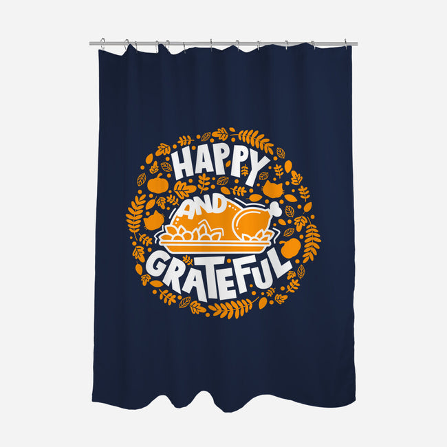 Happy And Grateful-none polyester shower curtain-bloomgrace28
