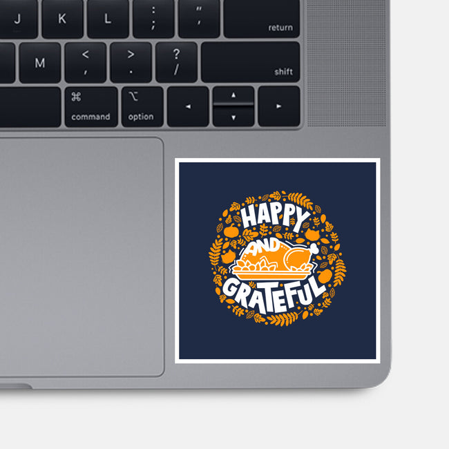 Happy And Grateful-none glossy sticker-bloomgrace28