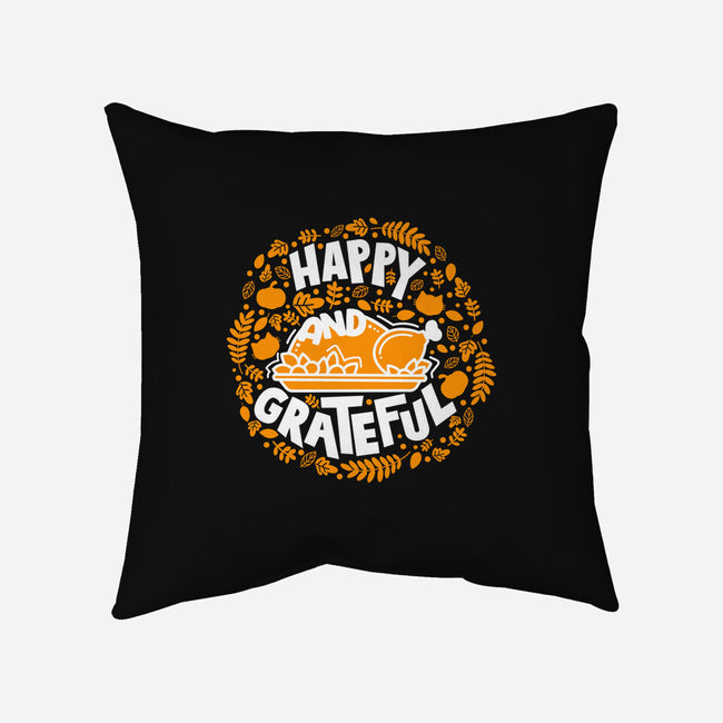 Happy And Grateful-none removable cover throw pillow-bloomgrace28