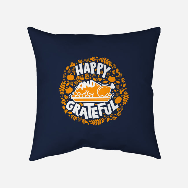 Happy And Grateful-none removable cover throw pillow-bloomgrace28