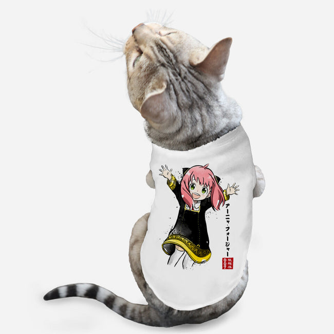 Anya Watercolor-cat basic pet tank-DrMonekers