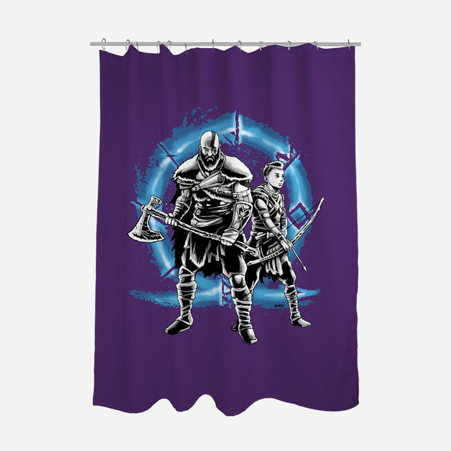 War Family-none polyester shower curtain-Andriu