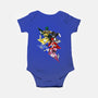 Rangers Pose-baby basic onesie-nickzzarto