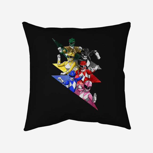 Rangers Pose-none removable cover w insert throw pillow-nickzzarto