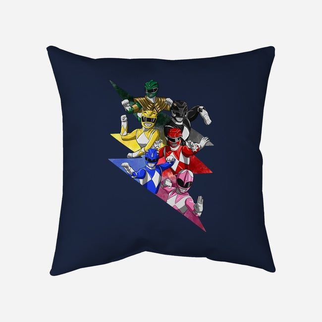 Rangers Pose-none removable cover w insert throw pillow-nickzzarto