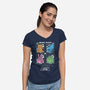 Time To Fly-womens v-neck tee-Douglasstencil