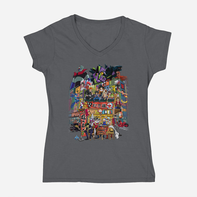 A Normal Day In Japan-womens v-neck tee-albertocubatas