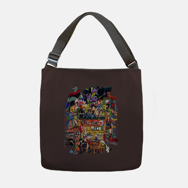 A Normal Day In Japan-none adjustable tote bag-albertocubatas