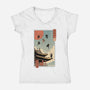 Catana Fight In Edo-womens v-neck tee-vp021