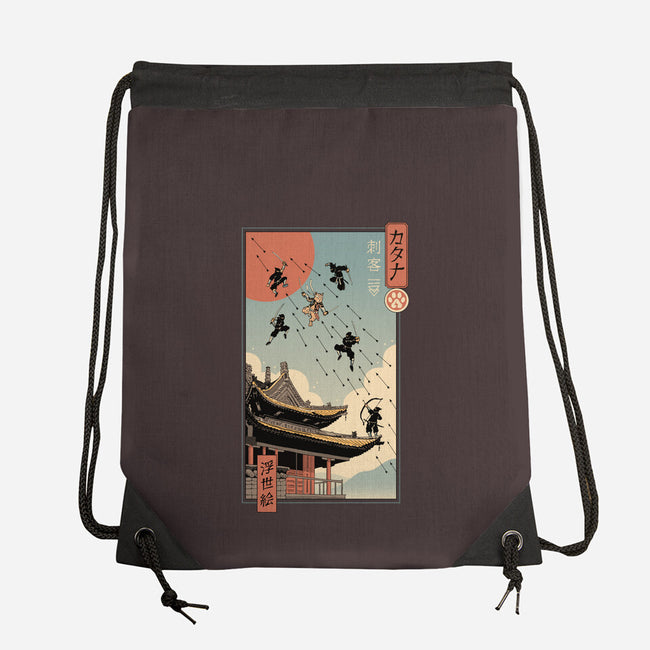 Catana Fight In Edo-none drawstring bag-vp021