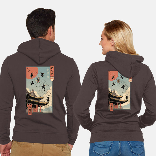 Catana Fight In Edo-unisex zip-up sweatshirt-vp021