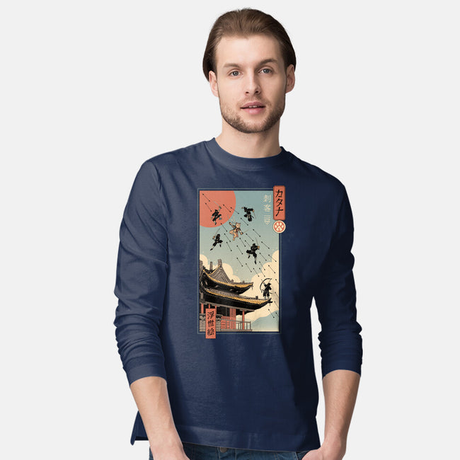 Catana Fight In Edo-mens long sleeved tee-vp021