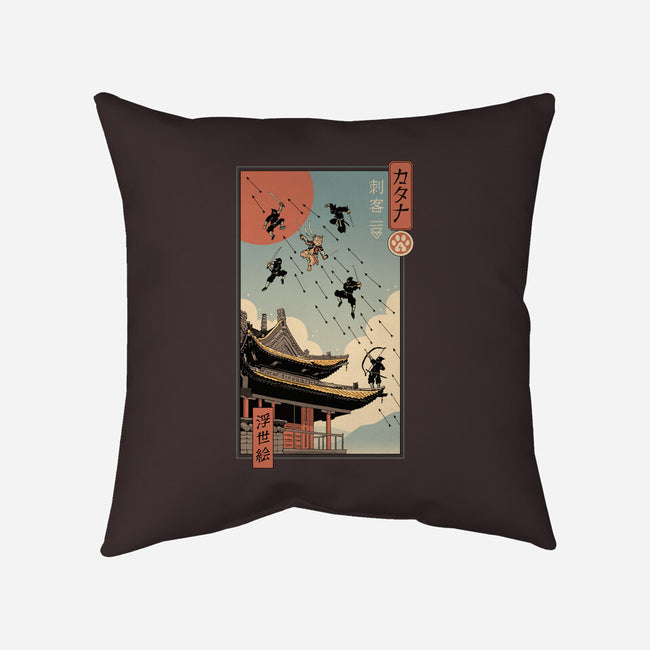 Catana Fight In Edo-none removable cover w insert throw pillow-vp021