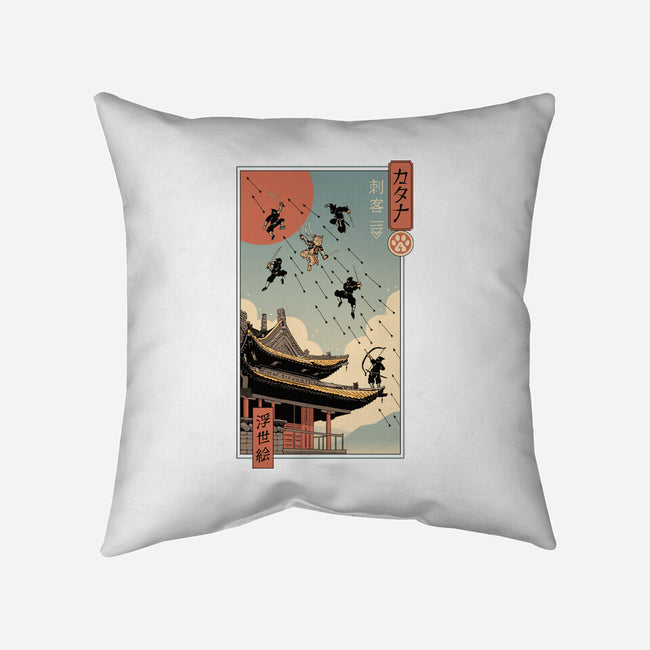 Catana Fight In Edo-none removable cover w insert throw pillow-vp021