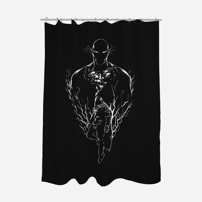 Black Thunder Hero-none polyester shower curtain-marsdkart