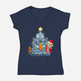 A Metal Christmas-womens v-neck tee-Vallina84