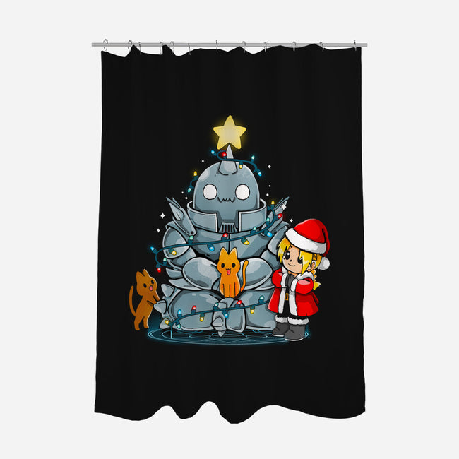 A Metal Christmas-none polyester shower curtain-Vallina84