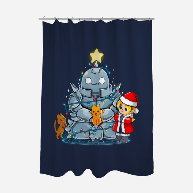 A Metal Christmas-none polyester shower curtain-Vallina84